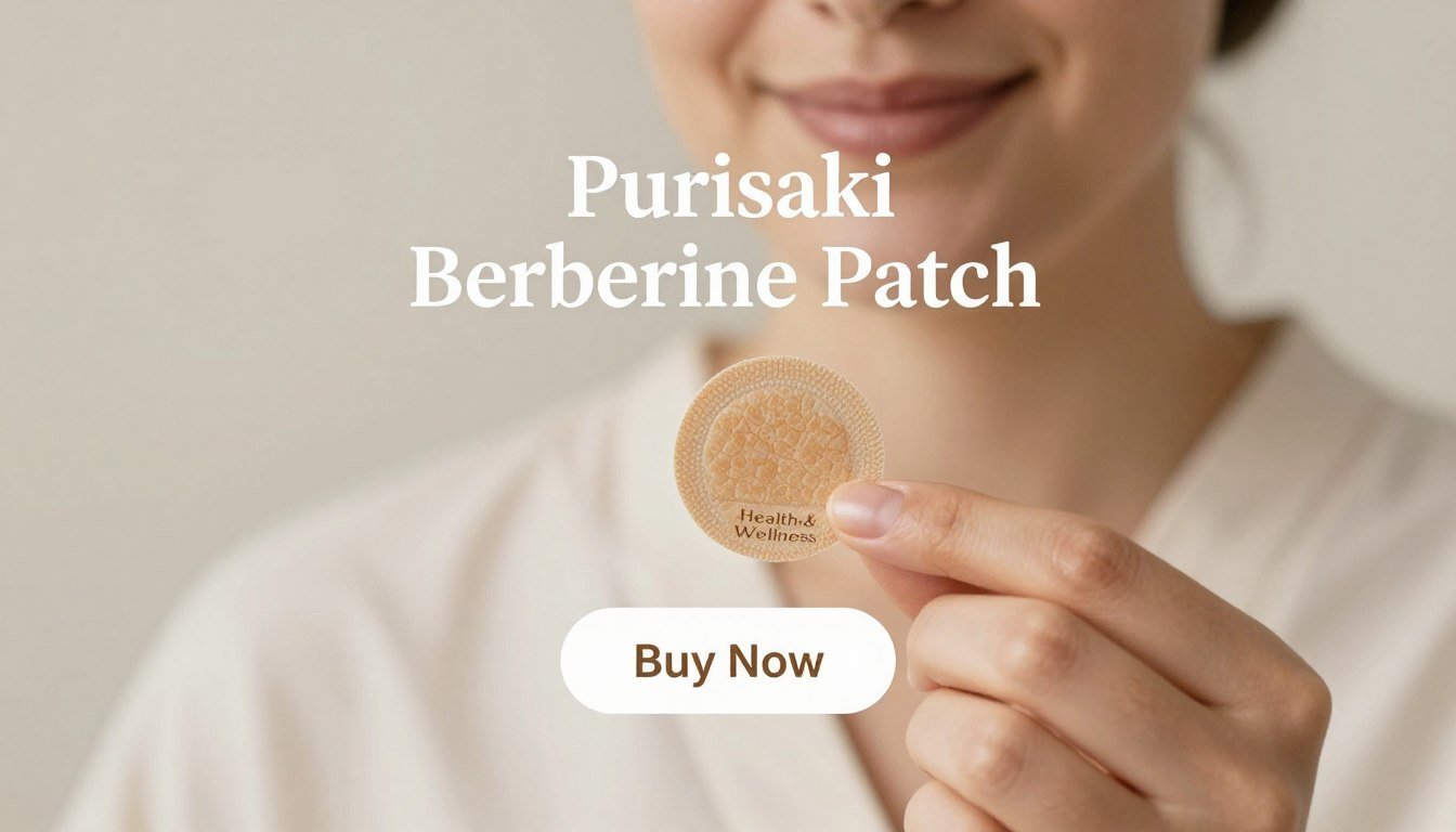 Purisaki Berberine Patches – Natural Blood Sugar & Metabolism Support Patch for Daily Wellness.